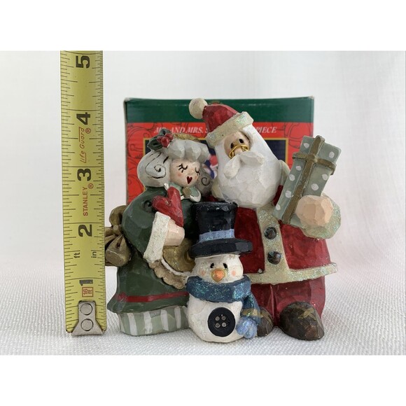 Kurt S. Adler Mr. & Mrs.‎ Santa TablePiece Snowtown Village Snowman With Box - Picture 7 of 11